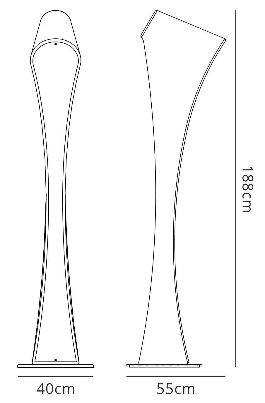 Ora Gloss Black Floor Lamps Mantra Designer Floor Lamps 